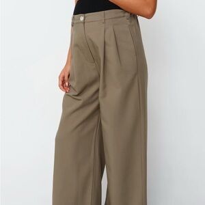 Maternity - Apero Adjustable Wide Leg Trouser - Khaki